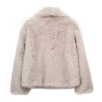 Ivory Luxe Fur Coat
