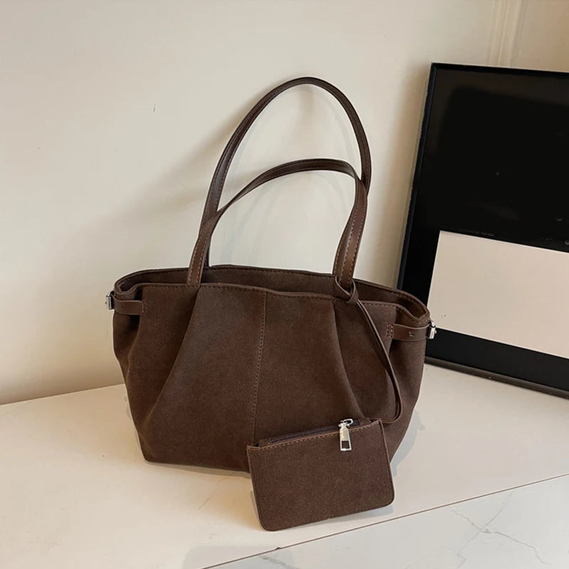 Maribel Suede Bucket Tote