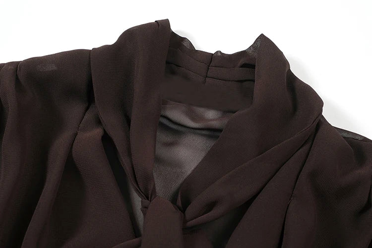 Vintage Bow Chiffon Blouse