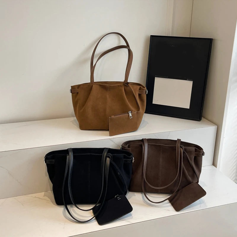 Maribel Suede Bucket Tote