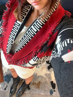 Patchwork Printed Cardigan