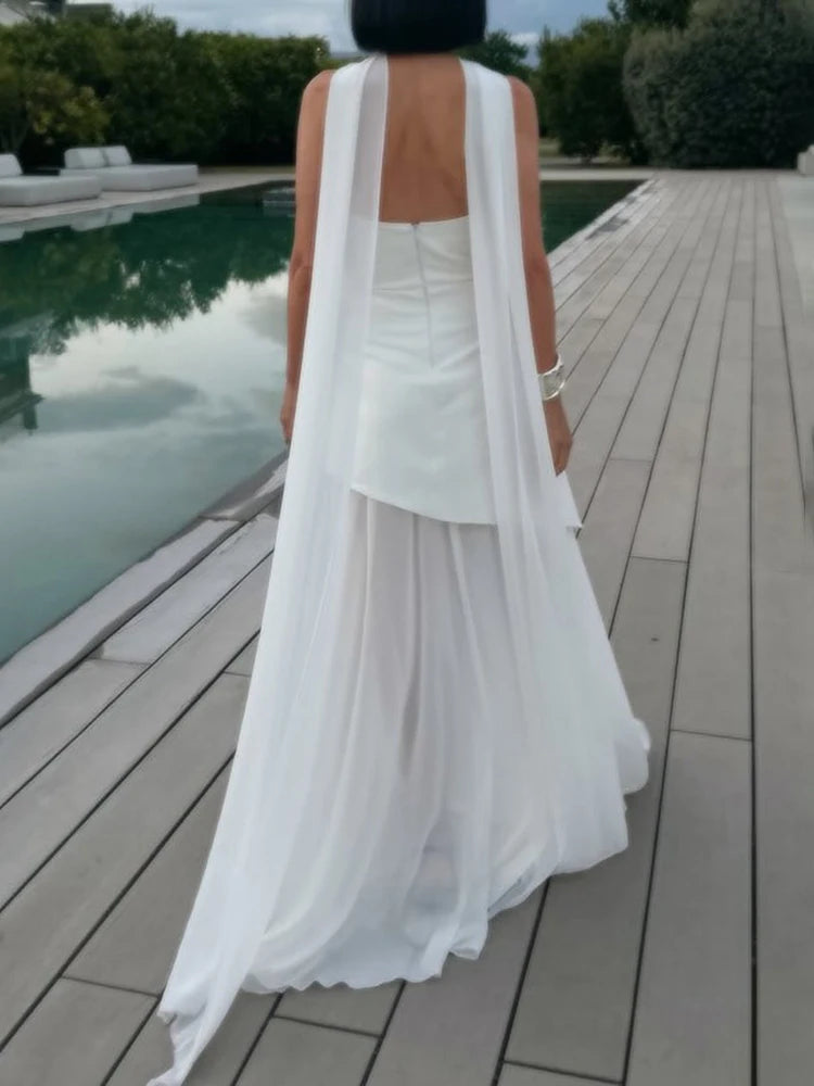 Women’s Strapless Corset Maxi Dress