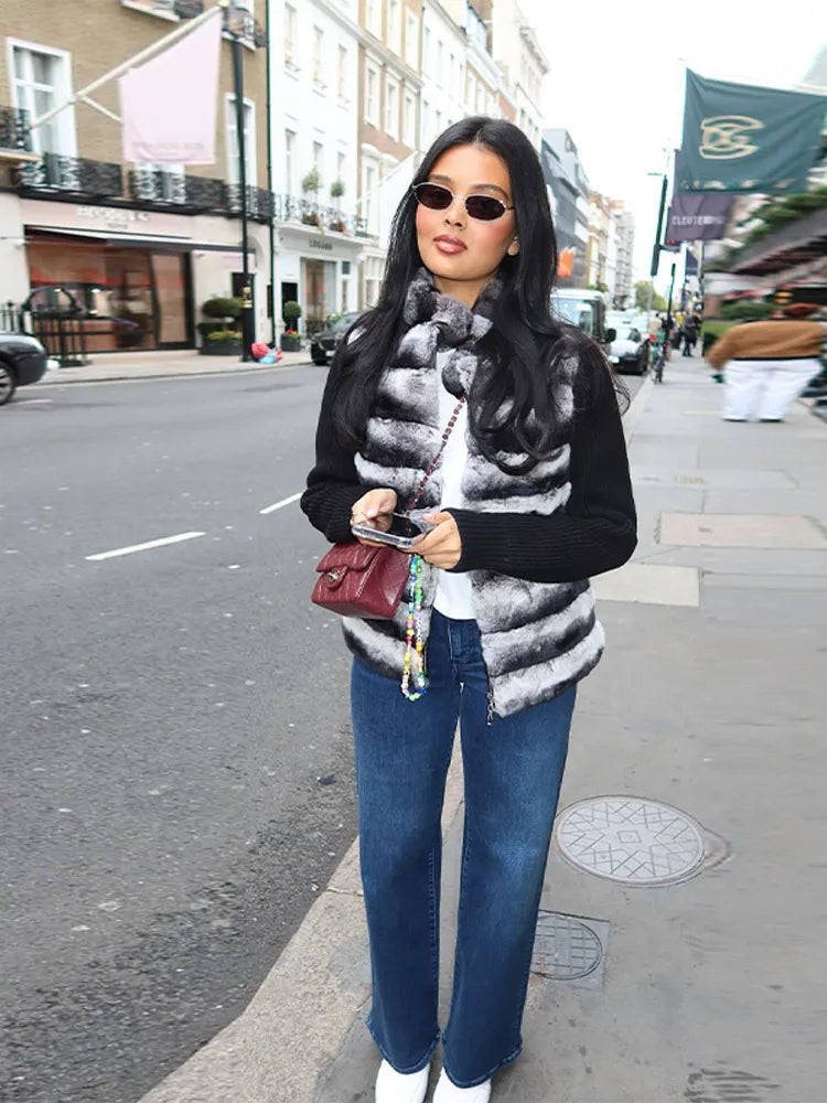 Faux Fur Paneled Jacket