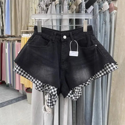 Women’s Lace Trim Denim Shorts
