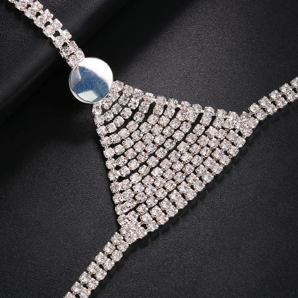 Crystal Chest Chain Necklace