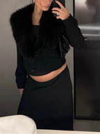 Elowen Fur Collar Cardigan