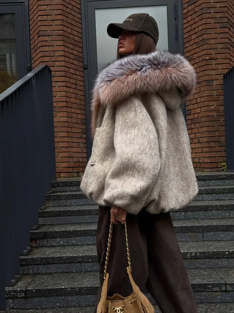 Odessa Fur Collar Coat