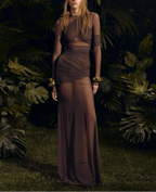 Elegant Sheer Mesh Party Dress