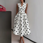 Clara French Polka Dot Dress
