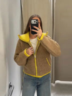 Contrast Knitted Cardigan