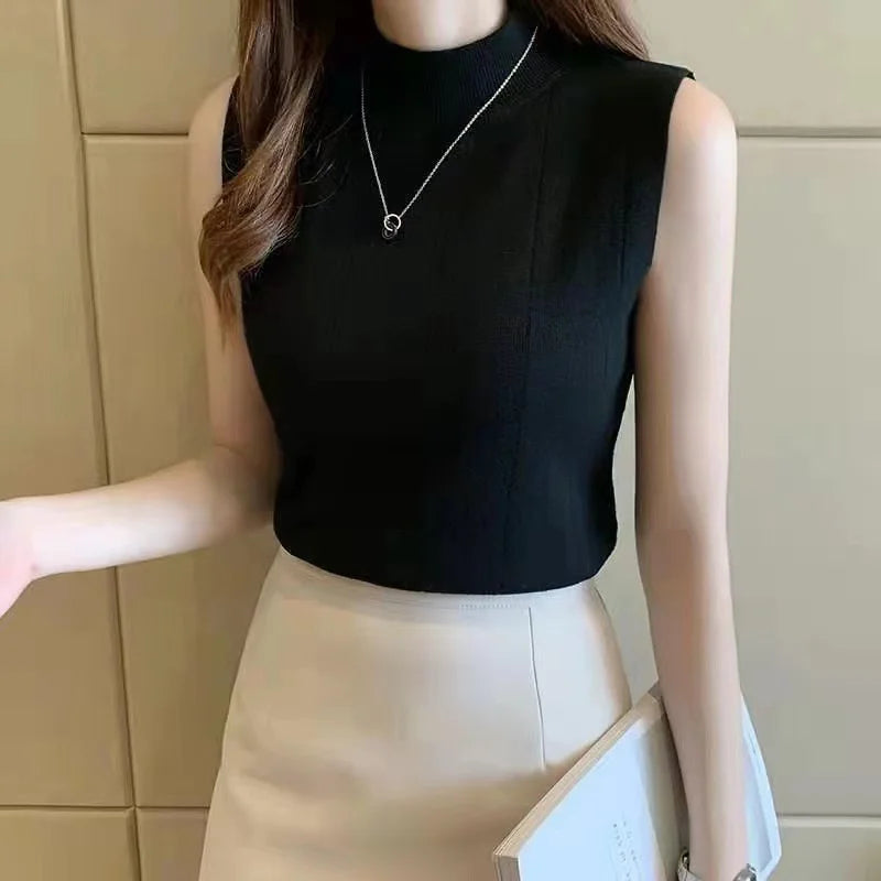 Sleeveless Solid Blouse