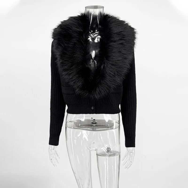 Elowen Fur Collar Cardigan