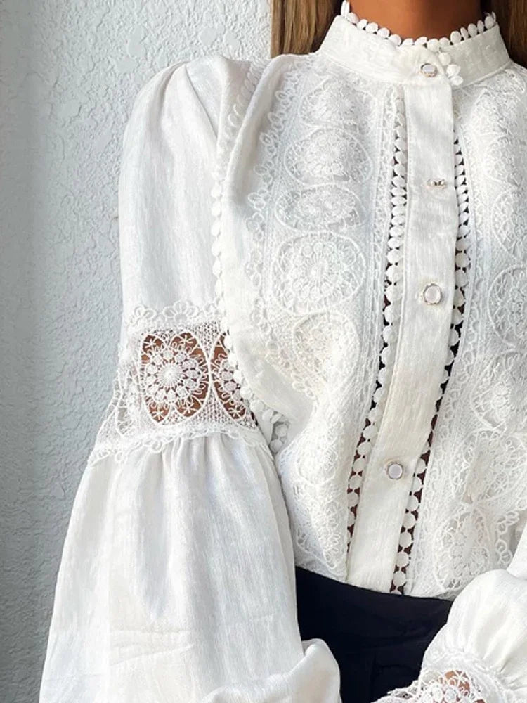 Women’s White Lace Blouse