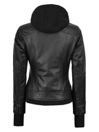 Raven Hooded Moto Jacket