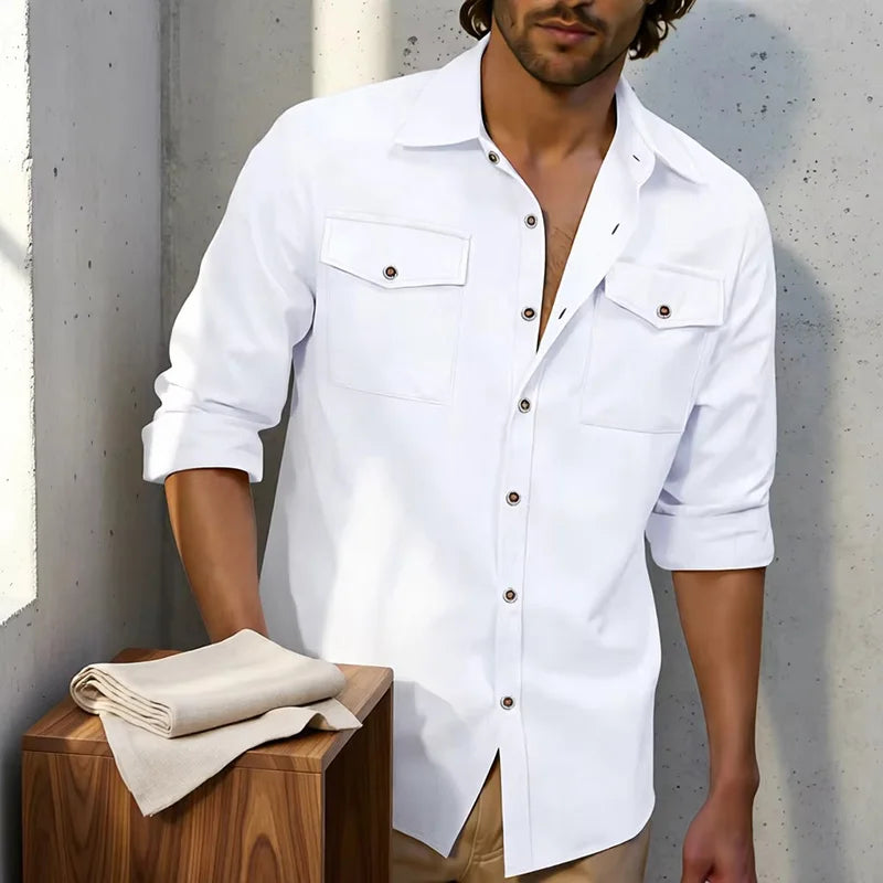 Luca Linen Utility Shirt
