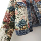 Retro Jacquard Denim Jacket