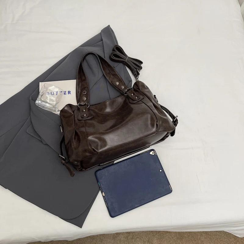 Women’s Retro PU Tote Bag