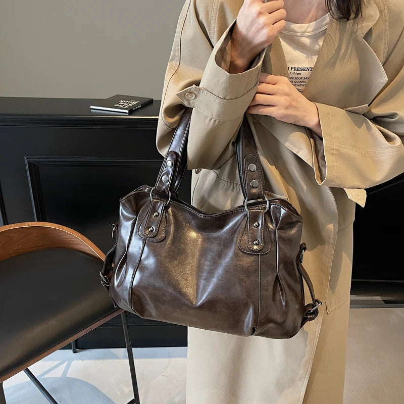 Women’s Retro PU Tote Bag