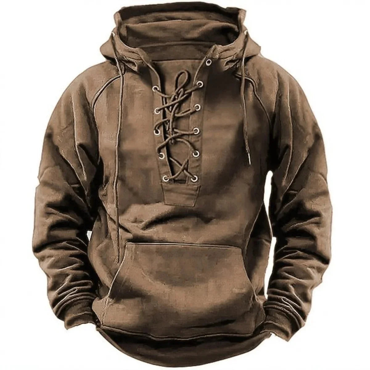 Maddox Vintage Lace-Up Hoodie