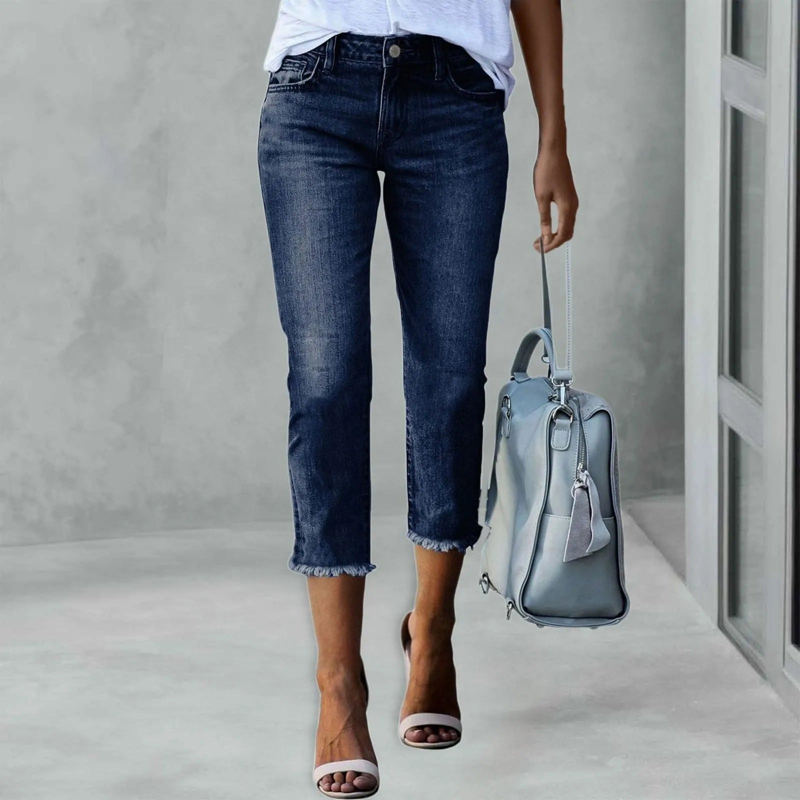 Slim Fit Distressed Denim Jeans