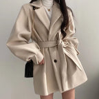 Isadora Lace-Up Wool Coat