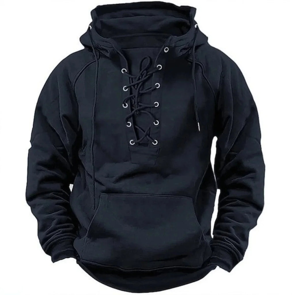 Maddox Vintage Lace-Up Hoodie