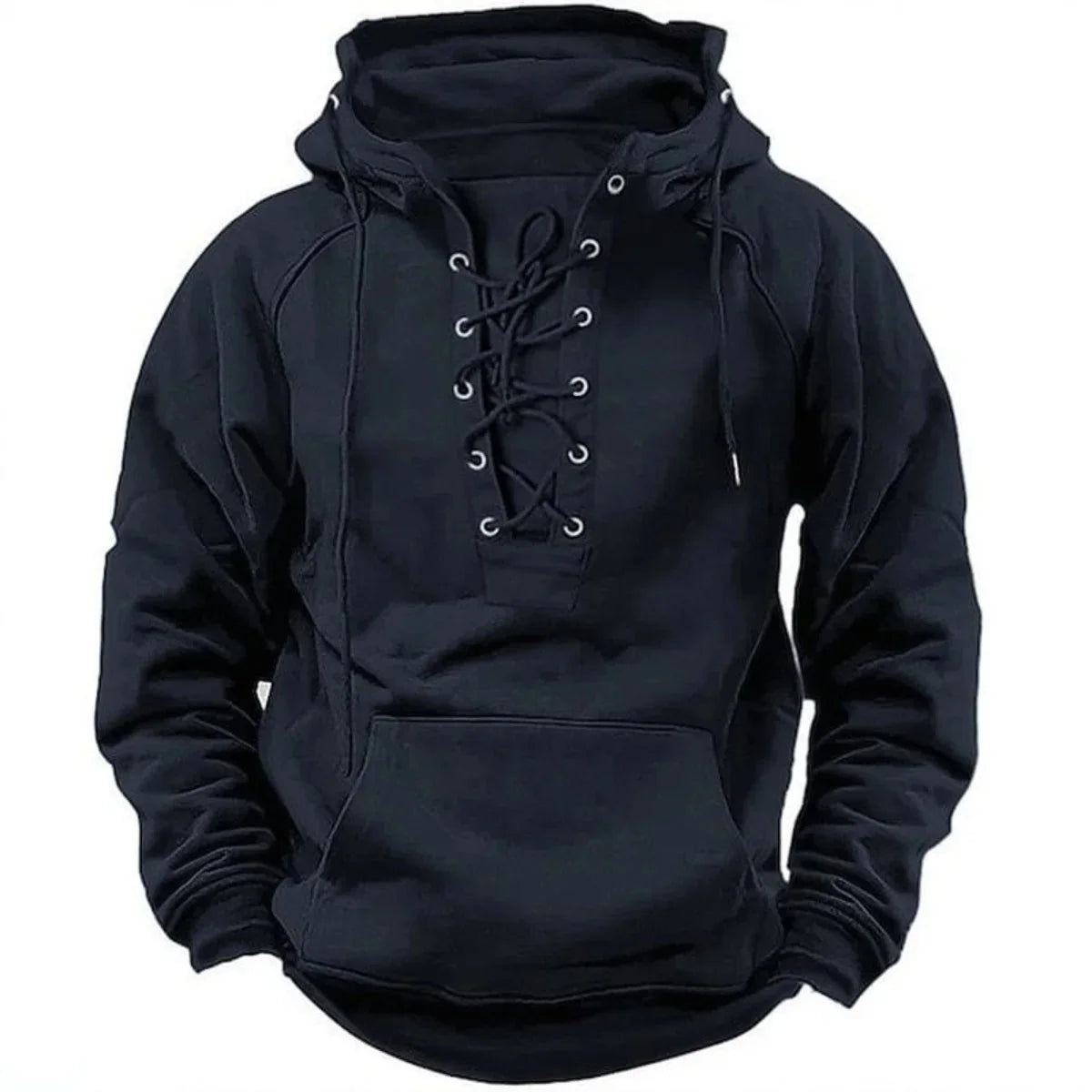 Maddox Vintage Lace-Up Hoodie