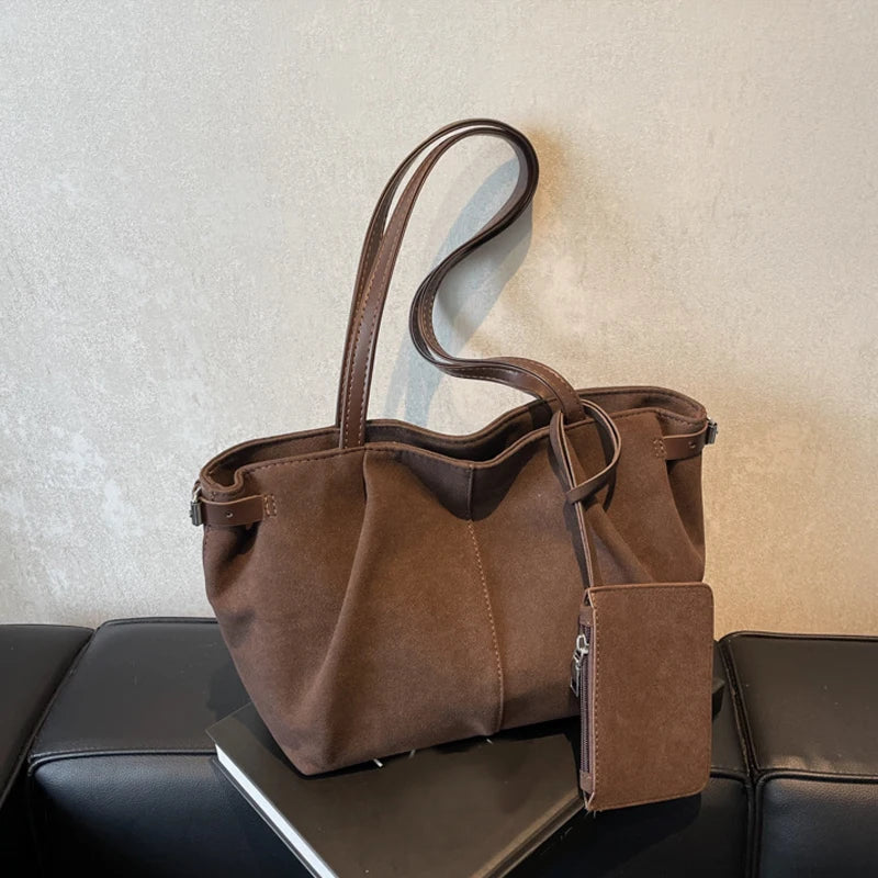 Maribel Suede Bucket Tote