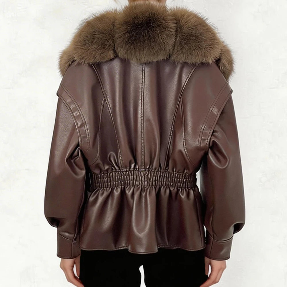 Agnes Faux Fur Leather Jacket