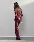 Elegant Sheer Mesh Party Dress