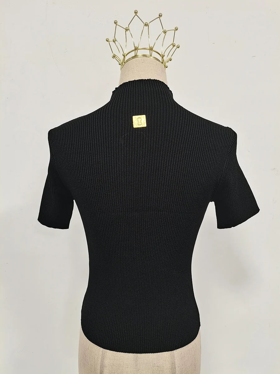 Women’s Turtleneck Buckle T-Shirt