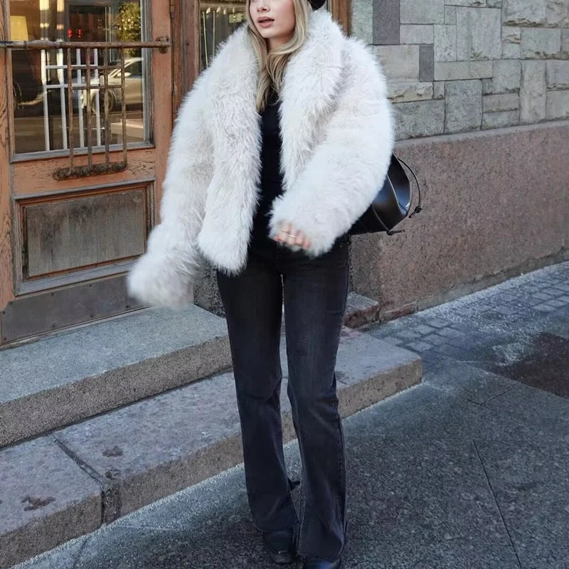 Ivory Luxe Fur Coat
