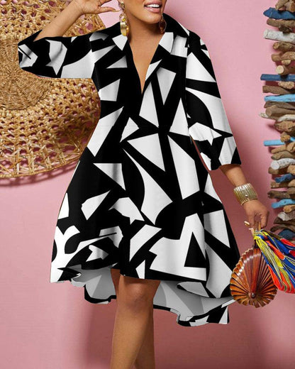 Print Irregular Dress