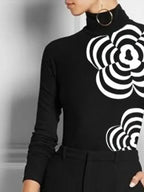 Women’s Flower Print Long Sleeve Top