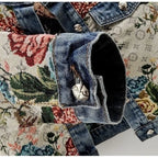 Retro Jacquard Denim Jacket