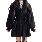 Isadora Lace-Up Wool Coat