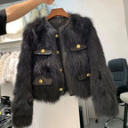Odette Faux Fox Fur Jacket