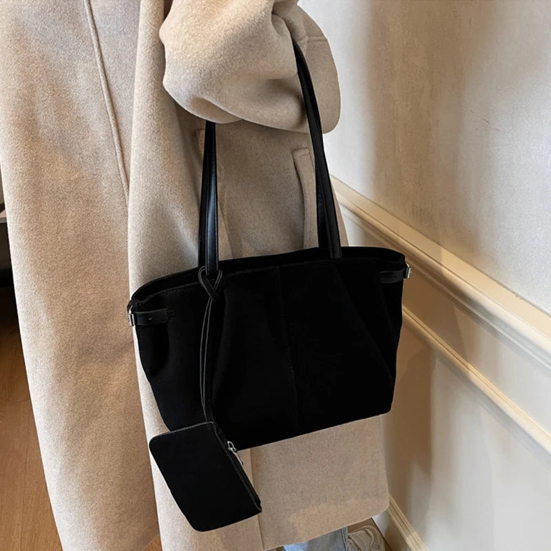Maribel Suede Bucket Tote