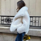 Ivory Luxe Fur Coat