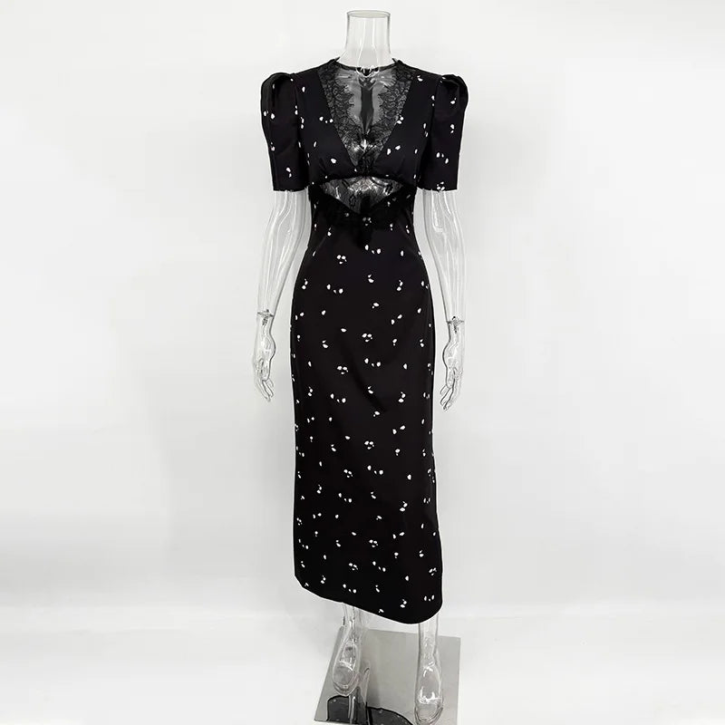 Women’s Hollow Lace Party Dress