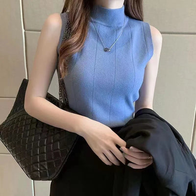 Sleeveless Solid Blouse