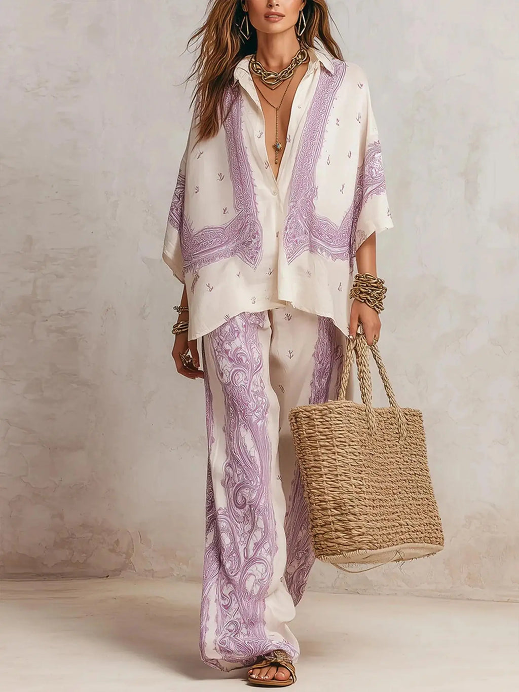 Amara Paisley Two-Piece Set