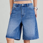High-Waist 5-Piece Denim Shorts