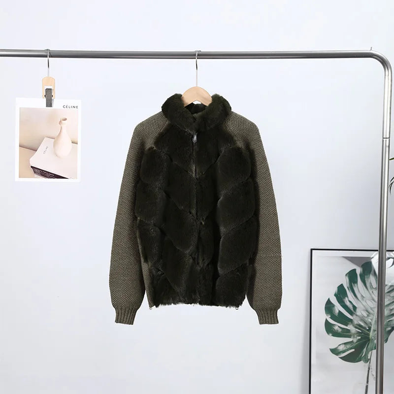 Faux Fur Paneled Jacket