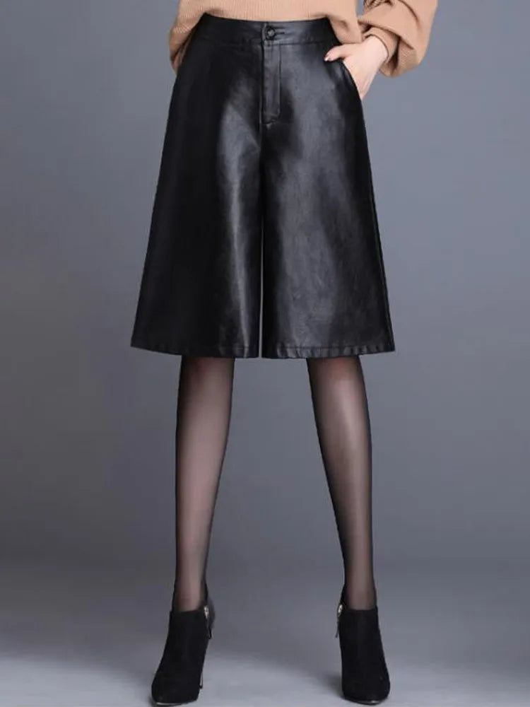 Leather Bermuda Shorts