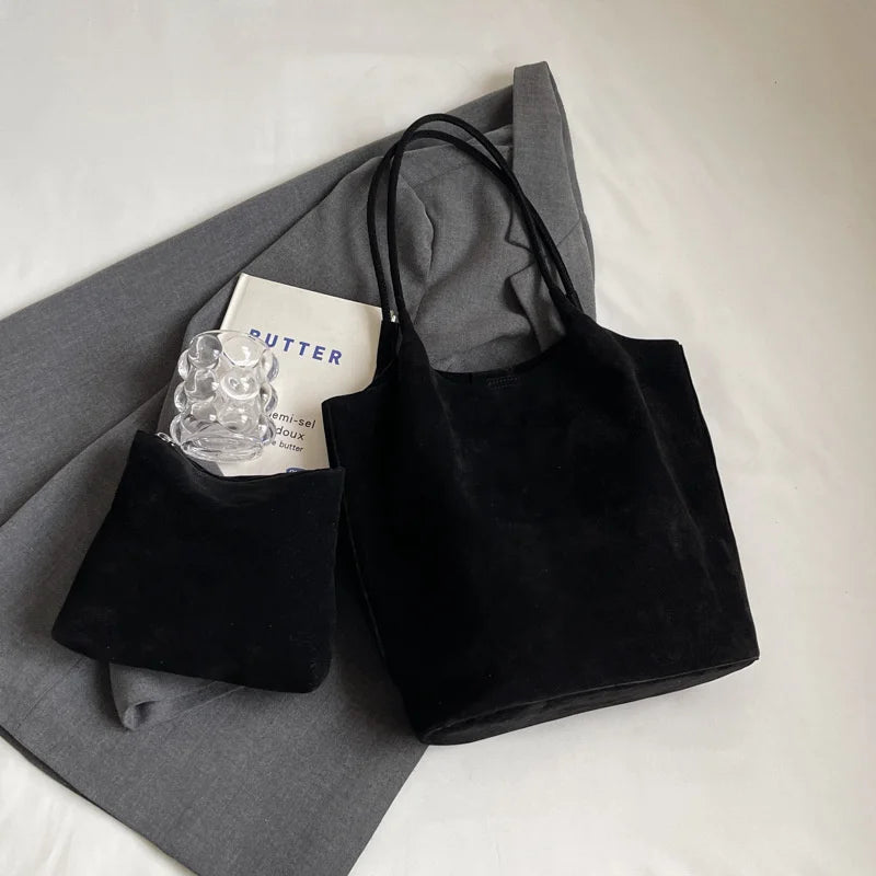 Isabelle Suede Shoulder Tote