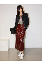 Aurora Leather Midi Skirt