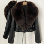 Alessia Faux Fur Leather Jacket