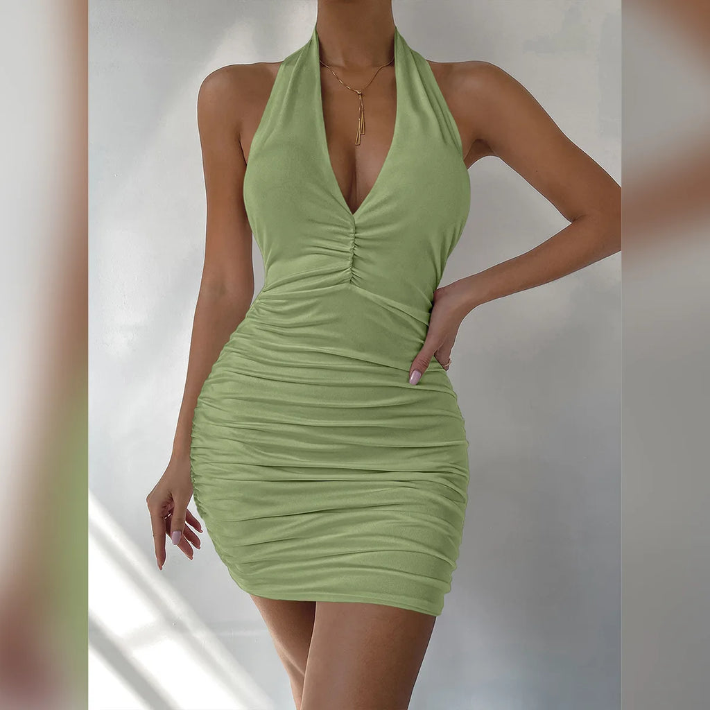 Deep V Evening Dress