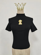 Women’s Turtleneck Buckle T-Shirt
